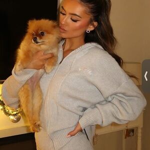 WHITEFOX BOUTIQUE NWT knit zip up L/XL